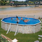 Poolset Planet Pool Stenimitation Oval 120 cm