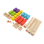 Wooden Marble Run Construction Hand Eye Coordination Marble Track Maze Game STEM