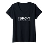 Womens ISFJ-T The Defender Design, Myers-Briggs Personality Test V-Neck T-Shirt