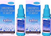 Optive Eye Drops 10ml x 2- Eye Drops for Dry Eye, Lubricant Eye Drops