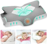 Elviros Cervical Contour Memory Foam Pillow for Neck Pain Orthopedic Neck Pillow