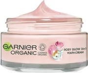 Garnier Organic Rosy Glow 3-in-1 Youth Cream 50 ml For Radiant  Glowing Skin New