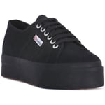 Baskets Superga  COTU FULL BLACK UP AND DOWN