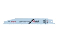 Bosch Progressor For Metal S 123 Xf - Sågblad - För Rör, Bladmetall, Profiler - 2 Delar - Längd: 150 Mm - Bredd: 19 Mm