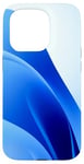 Coque pour iPhone 15 Pro Art abstrait bleu simple