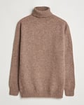 Harley Of Scotland Supersoft Lambswool Rollneck Nutmeg Brown