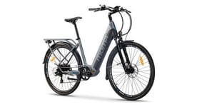 Velo de ville electrique moma bikes ebike 28 shimano 7v batterie 624wh gris noir