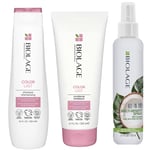 Biolage Color Last Shampoo and Conditioner and All-in-One Coconut Infusion Multi-Benefit Leave-in Hair Treatment Bundle