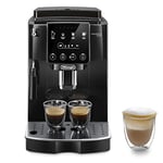 De'Longhi Magnifica Start ECAM222.20.B, Automatic Coffee Machine with Milk Nozzle, Bean to Cup Espresso Machine with 4 One-Touch Recipes, Soft-Touch Control Panel, 1450W, Black