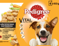 Pedigree Vital Adult nötkött/ kalkon i sås 4x100 g