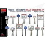 FR- Miniart FRENCH CONCRETE ROAD SIGNS 1930-40s NORMANDY KIT 1:35 - MIN35669