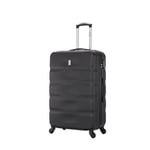 Celims France - Grande Valise de Voyage Rigide à 4 roulettes Légère | Valise Soute Avion 23kg | Valise Grande Taille 75cm | Noir