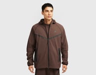 Nike Tech Woven Full Zip Hooded Jacket, Brown