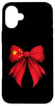 iPhone 16 Plus China Flag Chinese Pride Coquette Ribbon Case