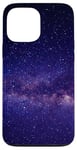 Coque pour iPhone 13 Pro Max Violet galaxie espace bleu ciel étoilé