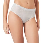 sloggi Women's Zero Feel Lace High Waist Brief Underwear, Platino, 00XS