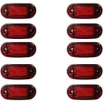 Csparkv - 10Feux de position de remorque Rouge 12-30V led Indicateurs de position latéraux Feux de dégagement Feux arrière pour voiture camion