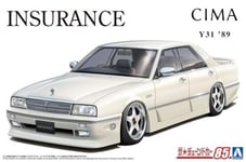 AOSHIMA The Tuned Car No.85 INSURANCE Y31 CIMA 1989 1/24 Scale Plastic Model Kit