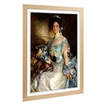 Big Box Art Framed Print of John Singer Sargent Portrait of a Lady (2) Design | Wall Art Picture | Home Decor for Kitchen, Living Room, Bedroom, Hallway, Oak, A2 / 24.5x18 Inch / 62x45cm