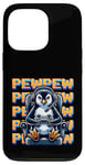 iPhone 13 Pro Cute Gaming Penguin Pew Video Game Graphic Men Kids Women Case