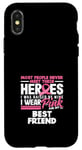 Coque pour iPhone X/XS Seast Cancer Awareness Heroes Rose Best Friend