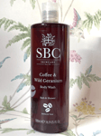 SBC Coffee & Wild Geranium Body Wash Bath Shower Gel Toning Firming Vegan 500ml