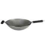 Dexam 14"/36cm Heavy Gauge Uncoated Carbon Steel Wok with Staycool Handle