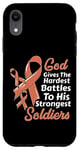 Coque pour iPhone XR Le dieu du cancer de l'utérin donne des batailles les plus dures aux soldats les plus forts