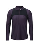 Under Armour Womens Qualifier 1/2 Zip Half Zip Top Purple 1326512 595 Textile - Size Small