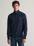 GANT Cotton Half Zip Collar Jumper