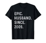 15th Year Wedding Anniversary Best Epic Husband Since 2009 T-Shirt