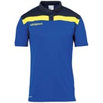 uhlsport Offense 23 Polo Shirt Football Apparel Homme, Bleu Marine/Bordeaux/Jaune Fluo, M