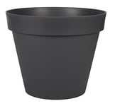 EDA - Pot de Fleur Rond Toscane Ø 48 cm - Volume 43 L - Ø 47,5 x H.39 cm - Gris Anthracite