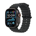 Apple Watch Ultra 2 GPS + Cellular, Boîtier en Titane Noir de 49 mm, Bracelet Océan Noir