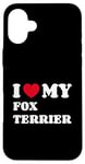 Coque pour iPhone 16 Plus Fox Terriers Foxterriers I Love My Fox Terrier Foxterrier