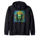 Ayahuasca - Journey to Become One with Earth's Consciousness Zip Hoodie