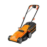 LawnMaster MEB1434M Tondeuse et tracteurs 1400W 34cm, 6 Hauteurs Réglable 20-70mm, 32L Bac de Ramassage 2 Ans de Garantie