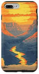 Coque pour iPhone 7 Plus/8 Plus Grand Canyon At Dawn Vintage Paysage graphique