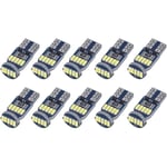 10-pack T10 W5W Canbus-fel LED-lampor 15 st vita 6000K