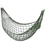 Relaxdays - Hamac filet, de jardin pour une personne, camping, léger pour intérieur et extérieur,vert