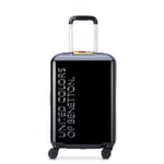 United Colors of Benetton United Hardside Luggage with Spinner Wheels, Black, Carry-On 19 Inch, United Hardside Luggage with Spinner Wheels