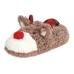 YJZQ Femmes Chaussons Noël Cerf de Noël Hiver Chaussons Homme en Peluche Pantoufle Automne pour Bureau maison Chaussures Chaudes Semelle Souple