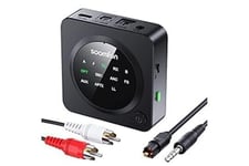 soomfan Bluetooth 5.0 Transmitter Receiver for TV, aptX Low Latency Wireless 