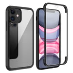 iPhone 11 Cover med skærmbeskytter - Sort