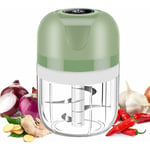 Fei Yu - Hachoir à Viande Electrique,Mini hachoir électrique, 250 ml, hachoir de cuisine électrique avec chargeur usb, hachoir à oignons avec 3 lames