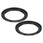 55mm-67mm Metal Step Up Ring, 2 Pcs Camera Lens Filter Adapter Ring Black