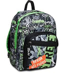 SJ GANG Sac à Dos, Sac à Dos avec 2 Compartiments, Filles et Garçons, pour L'École, le Sport & les Loisirs, design Italien, Multicolore/Motif