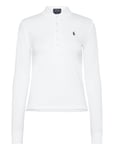 Slim Fit Stretch Polo Shirt Tops T-shirts & Tops Polos White Polo Ralph Lauren