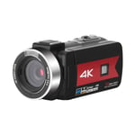 Caméra vidéo Zoom 4K Caméscope pour Youtube Diffusion en Direct Vision Nocturne IR Enregistreur vidéo HD DV Appareil Photo Numérique WiFi APP Controle Stabilisation d'Image 5 Axes Anti-Secousse,Rouge