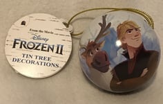 Disney - Frozen 2 - Christmas Tree Tin Bauble - Kristoff & Sven - Brand new